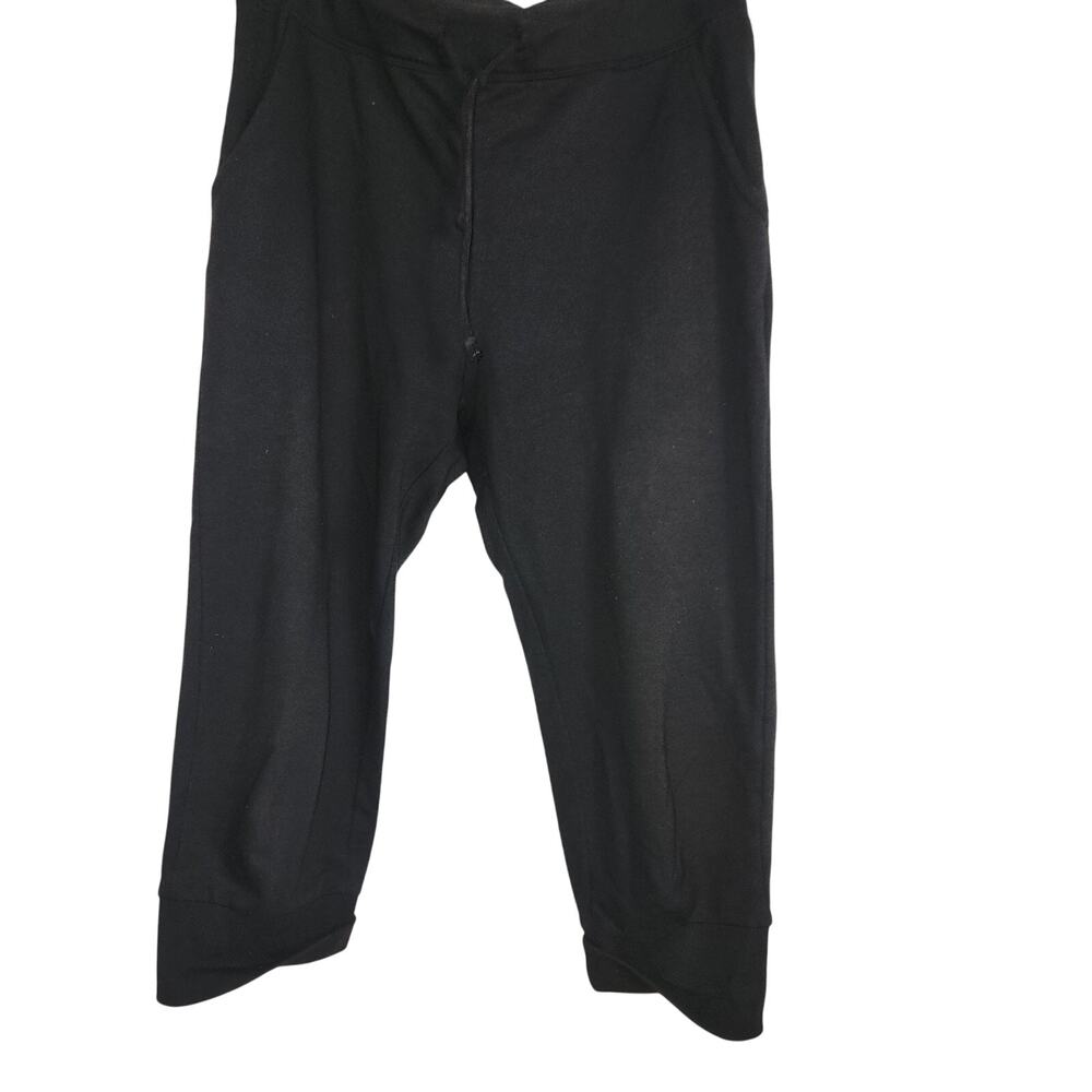 Vintage Giordano Black Sweat Capri Pants Size‎ Medium Y2k